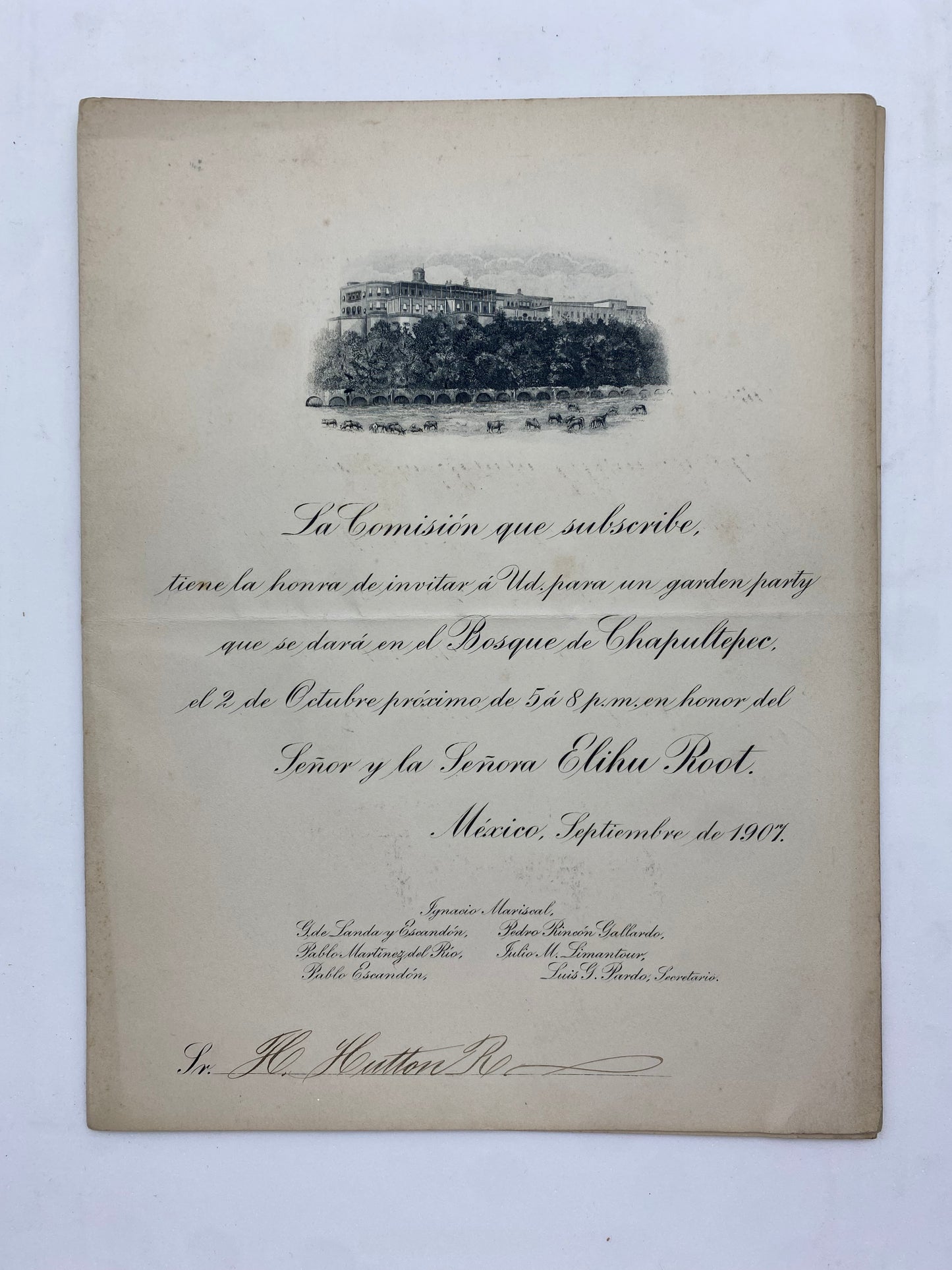 Invitación cena en el Bosque de Chapultepec