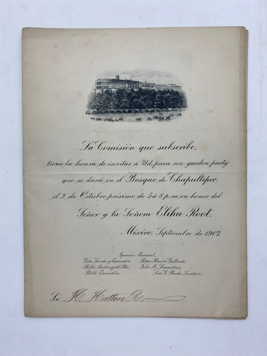 Invitación cena en el Bosque de Chapultepec